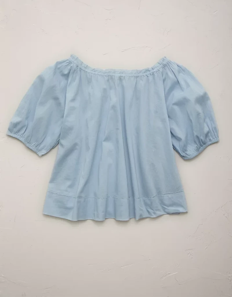 Haut court à manches bouffantes AE77