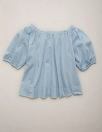 Haut court à manches bouffantes AE77