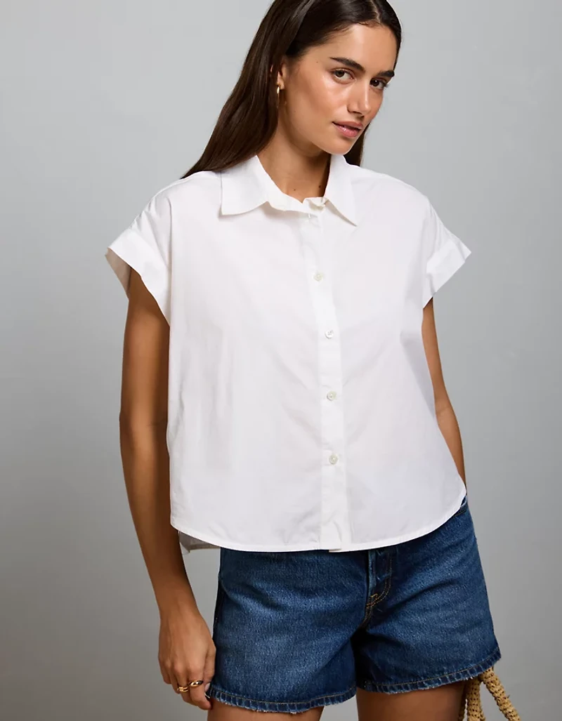 AE77 Cropped Short-Sleeve Shirt