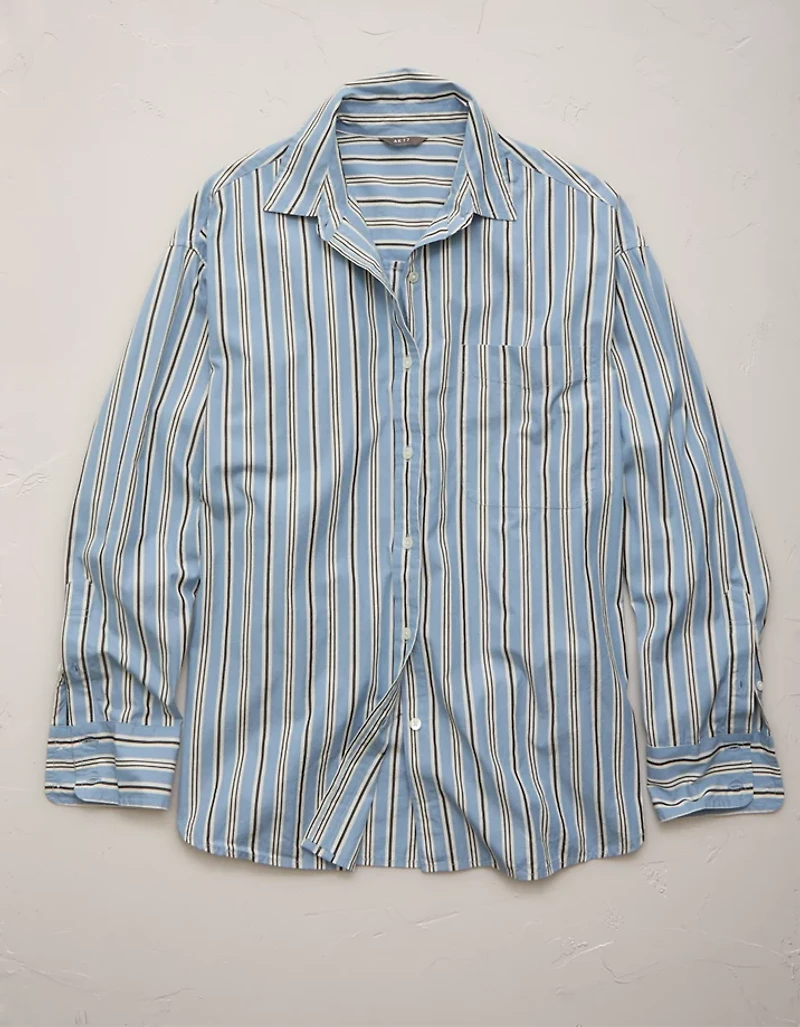 AE77 Premium Oversized Poplin Button-Up Shirt