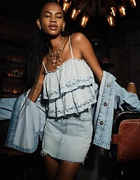 AE Studded Denim Shacket