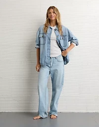 Veste-chemise en denim ornée de clous décoratifs AE