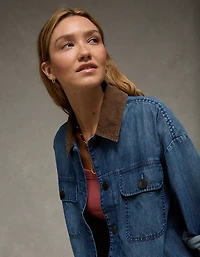 Veste-chemise en denim léger AE