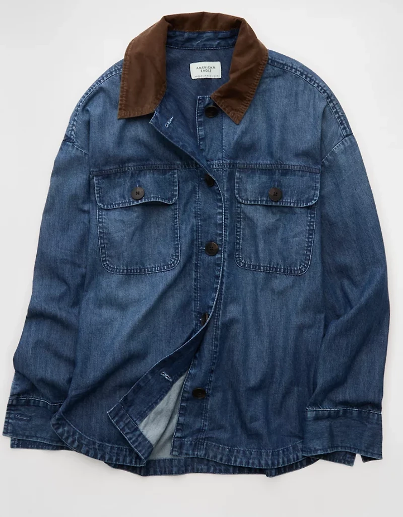 Veste-chemise en denim léger AE