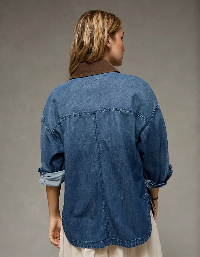 Veste-chemise en denim léger AE