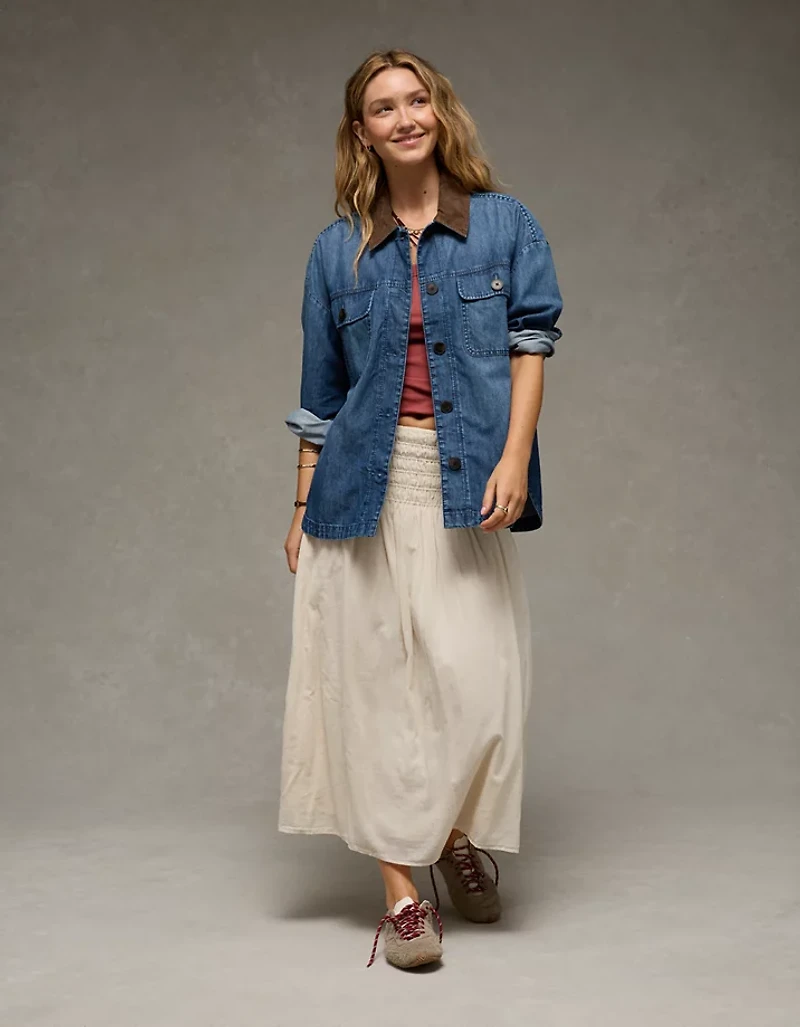 Veste-chemise en denim léger AE