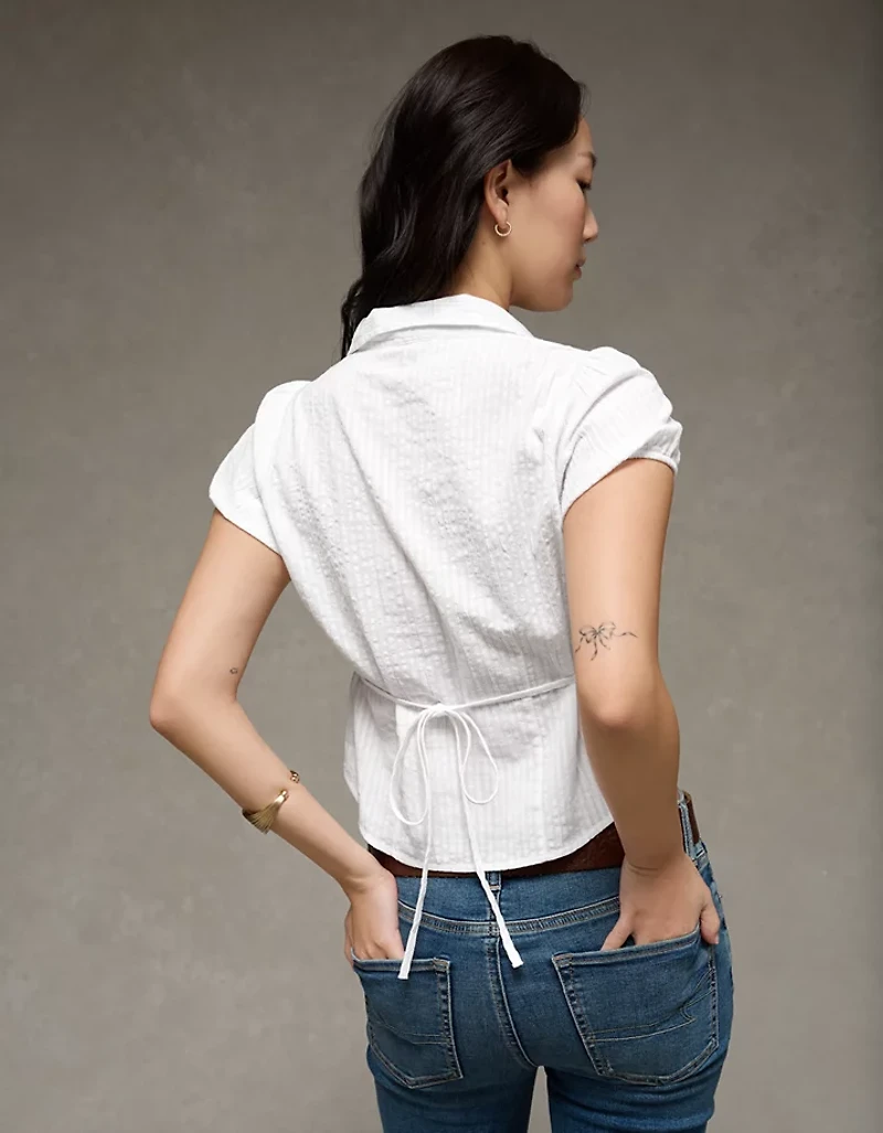 Chemise boutonnée à manches courtes AE