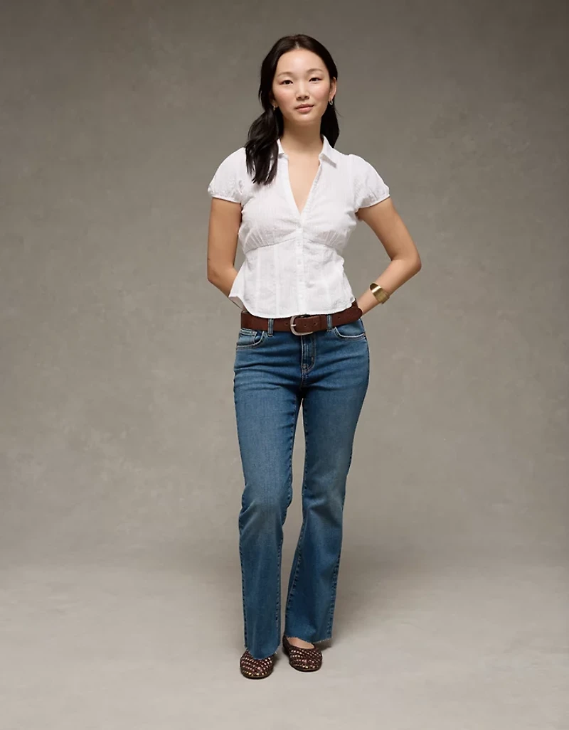 Chemise boutonnée à manches courtes AE