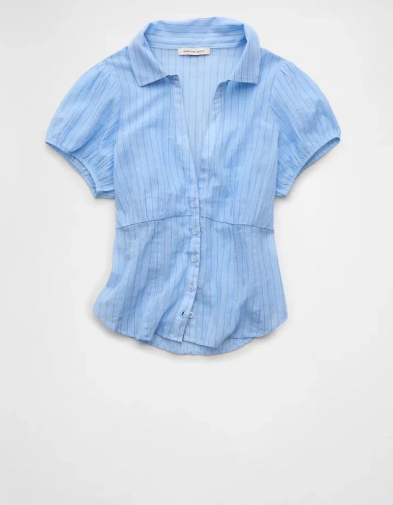 AE Short-Sleeve Button-Up Shirt