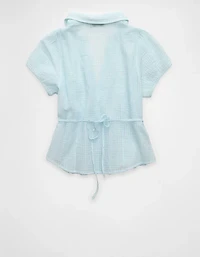 Chemise boutonnée à manches courtes AE