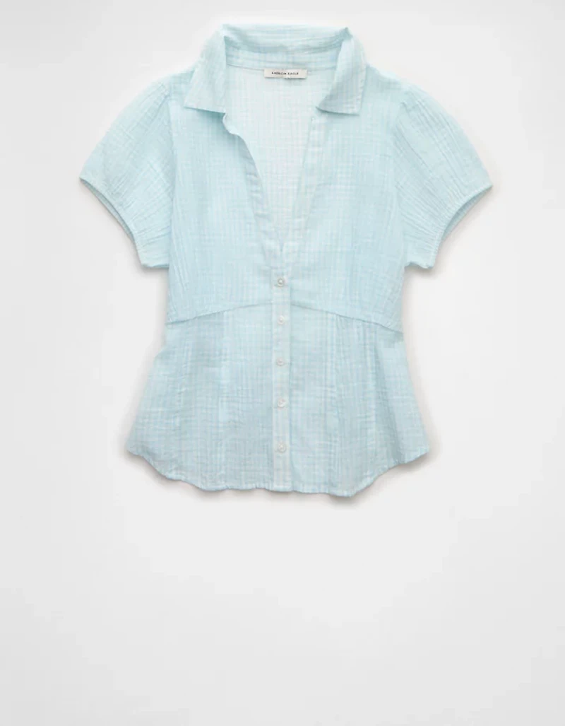 Chemise boutonnée à manches courtes AE