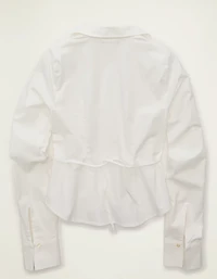 Chemise boutonnée en popeline à coupe ajustée AE