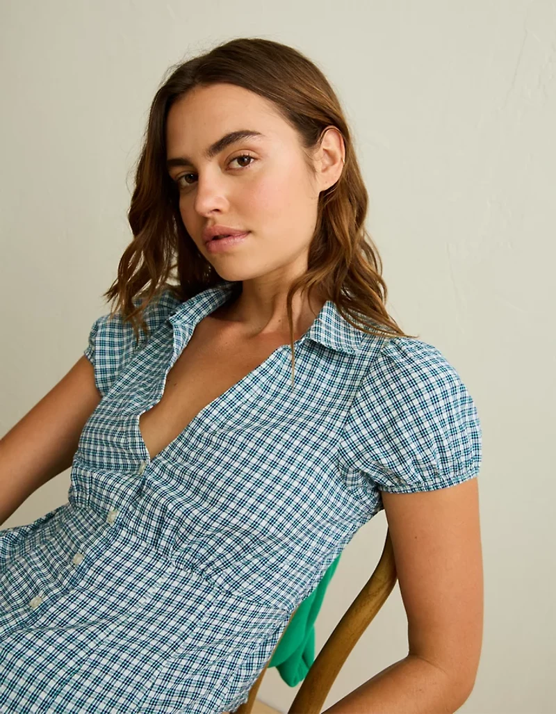 AE Short-Sleeve Button-Up Shirt