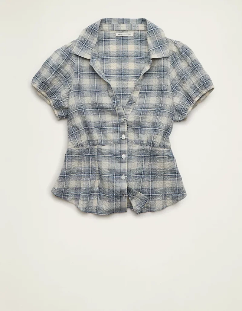 AE Short-Sleeve Button-Up Shirt