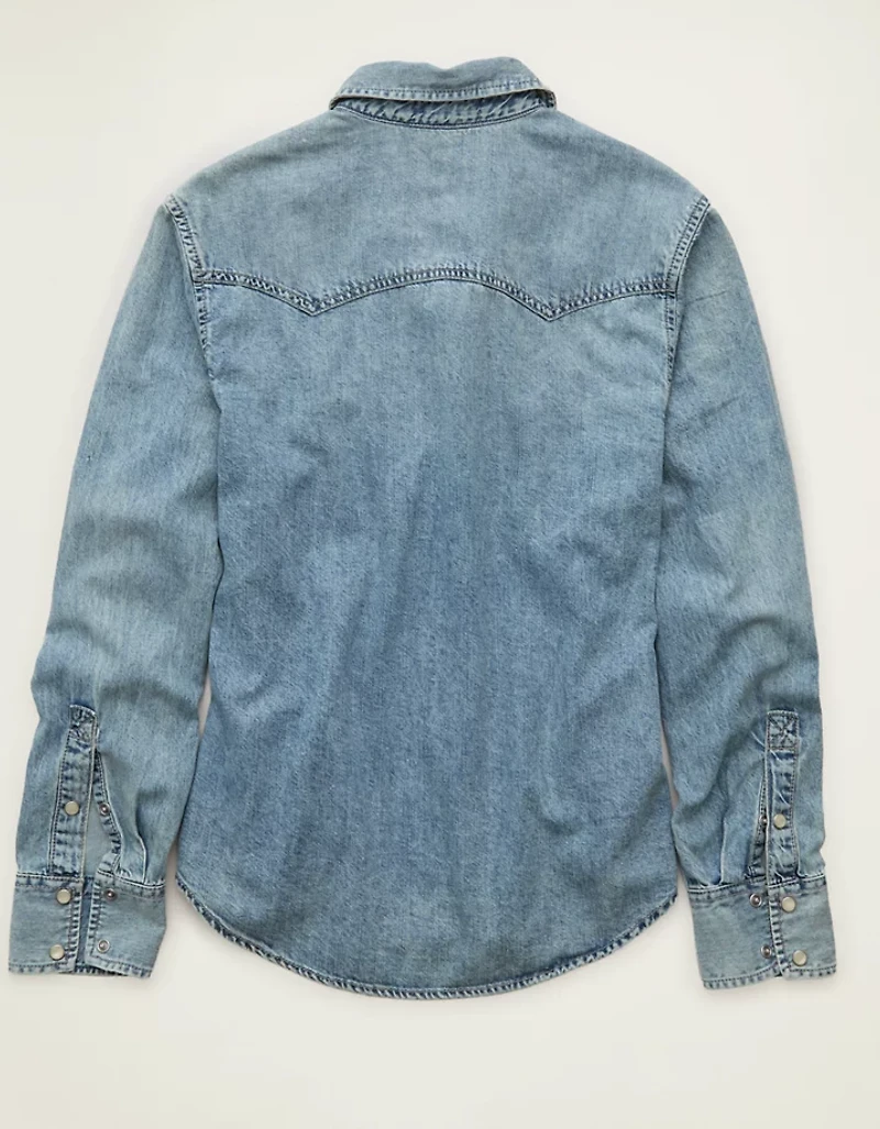 AE Throwback Denim Button-Up Shirt