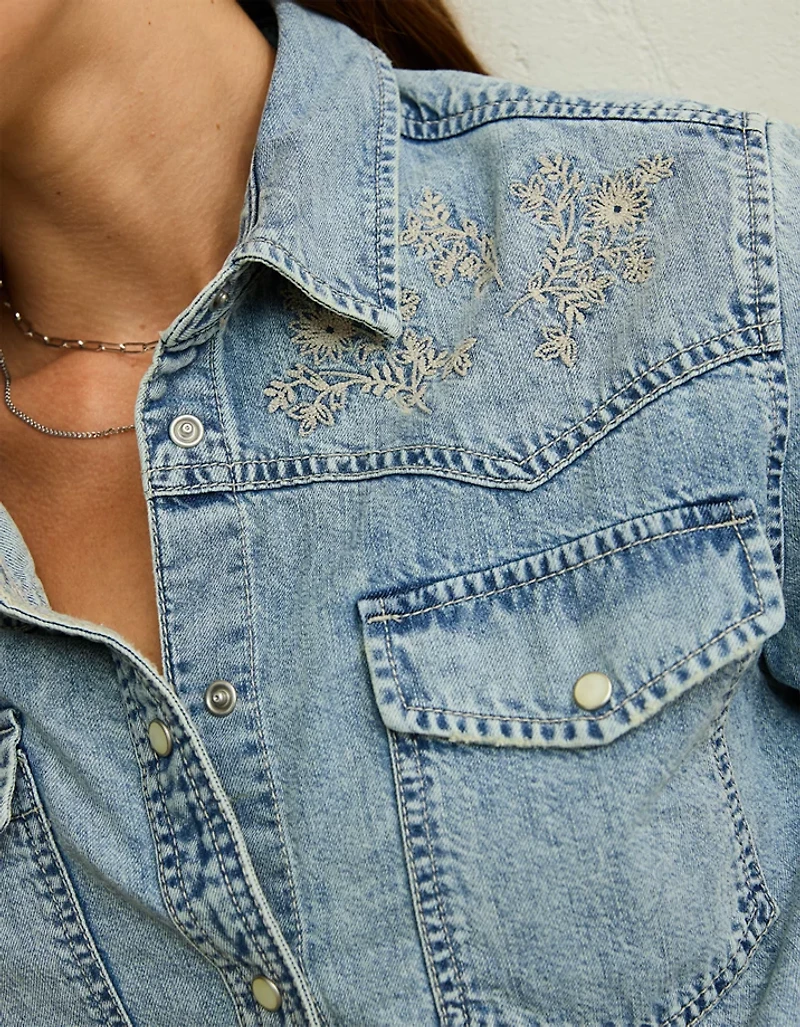 AE Throwback Denim Button-Up Shirt