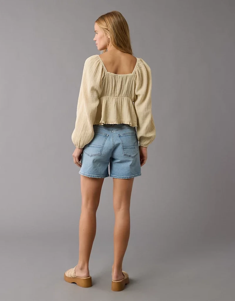 Haut nuisette à manches longues ruché AE