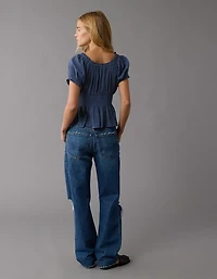 AE Short-Sleeve Babydoll Top