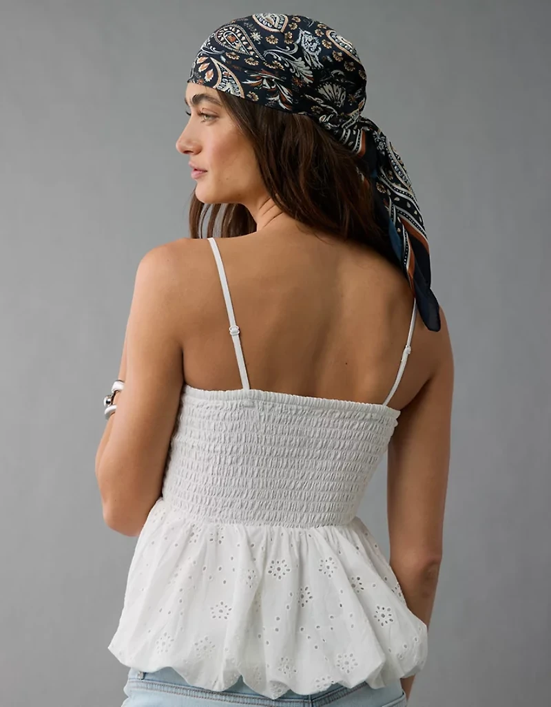 AE Eyelet Bubble Tube Top