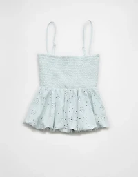 AE Eyelet Bubble Tube Top
