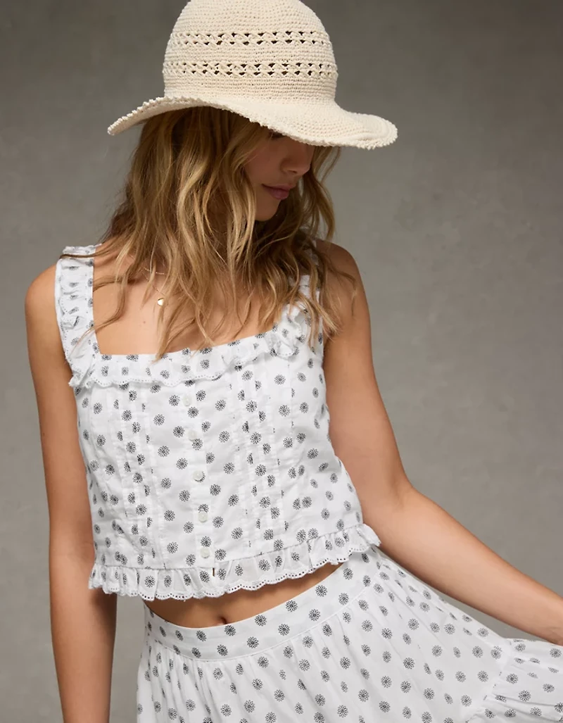 AE x The Summer I Turned Pretty Ruffle Corset Tank Top