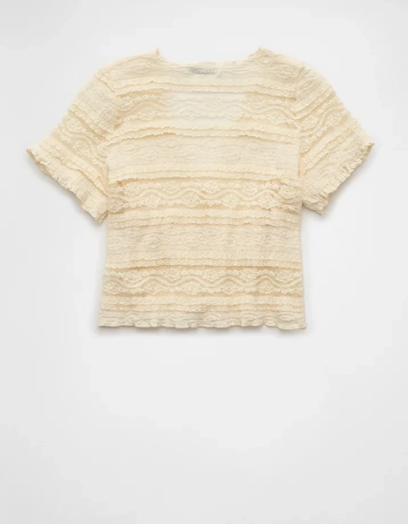 AE Tie Front Lace Shirt