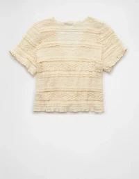 AE Tie Front Lace Shirt