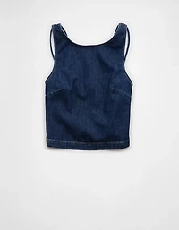 AE Denim Open Back Tank Top