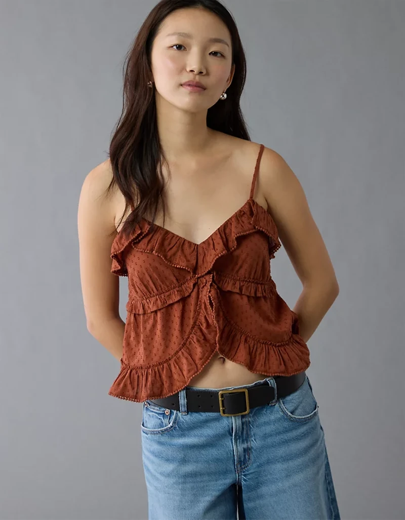 AE V-Neck Ruffle Cami