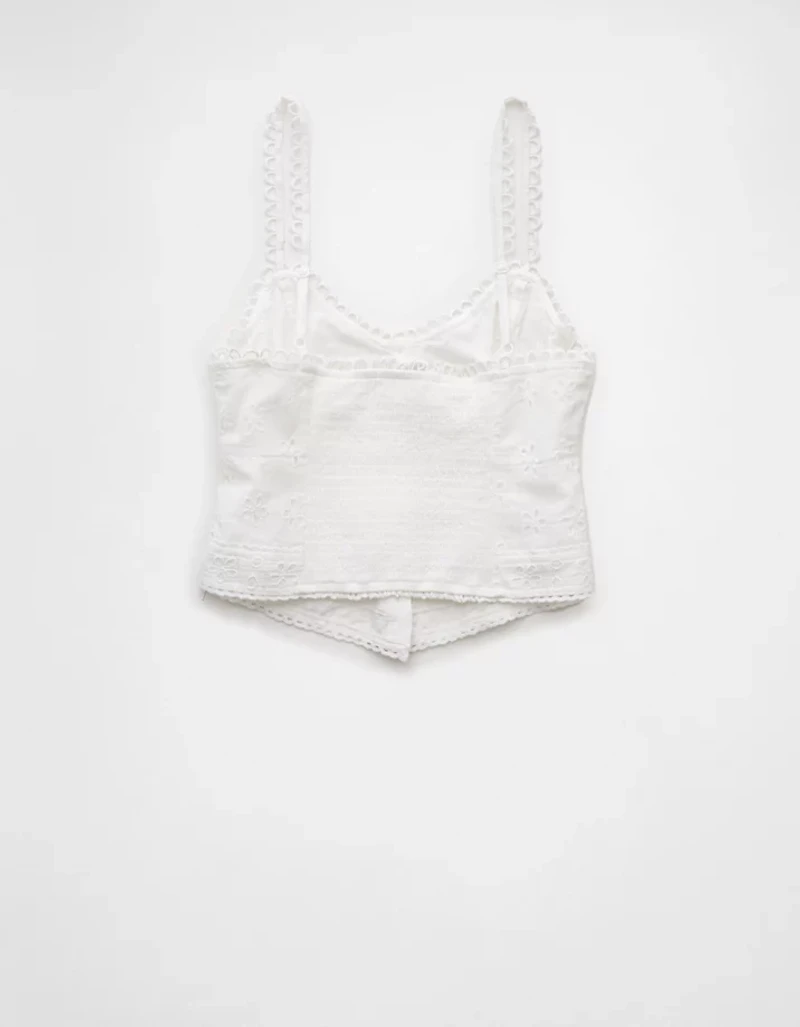 AE Button-Up Corset Tank Top