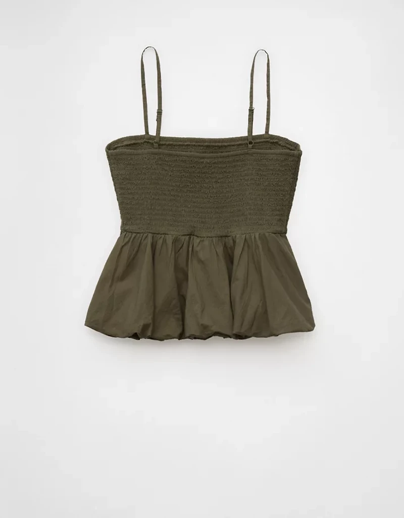 AE Smocked Bubble Tank Top