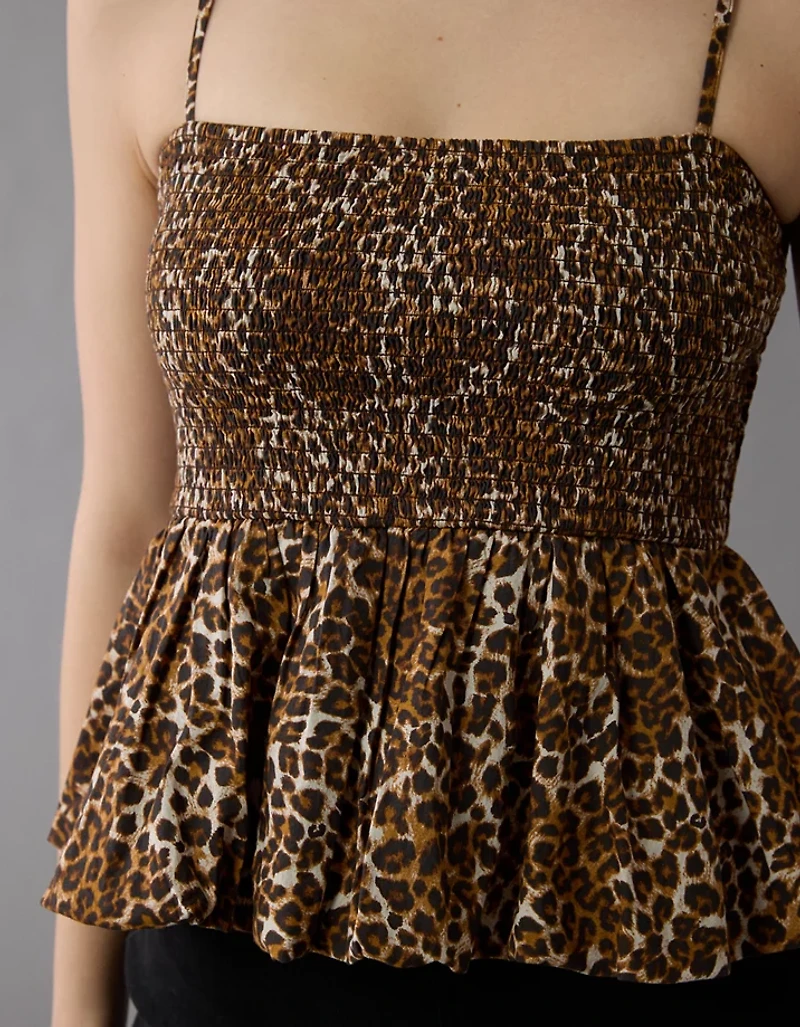 AE Smocked Bubble Tank Top