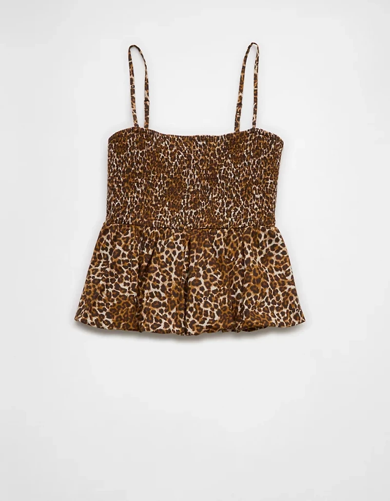 AE Smocked Bubble Tank Top