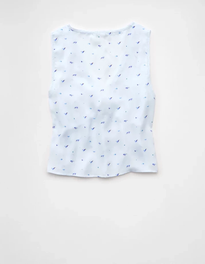 Débardeur à enfiler en satin encolure V AE