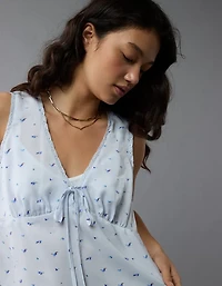 Débardeur à enfiler en satin encolure V AE