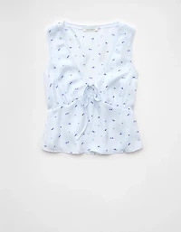 Débardeur à enfiler en satin encolure V AE