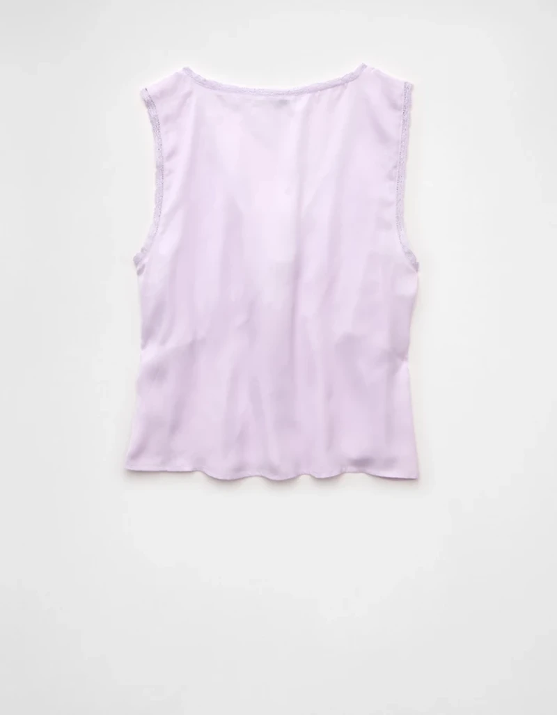 AE V-Neck Satin Slip Tank Top