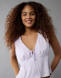 AE V-Neck Satin Slip Tank Top
