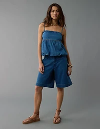 AE Denim Bubble Tube Top