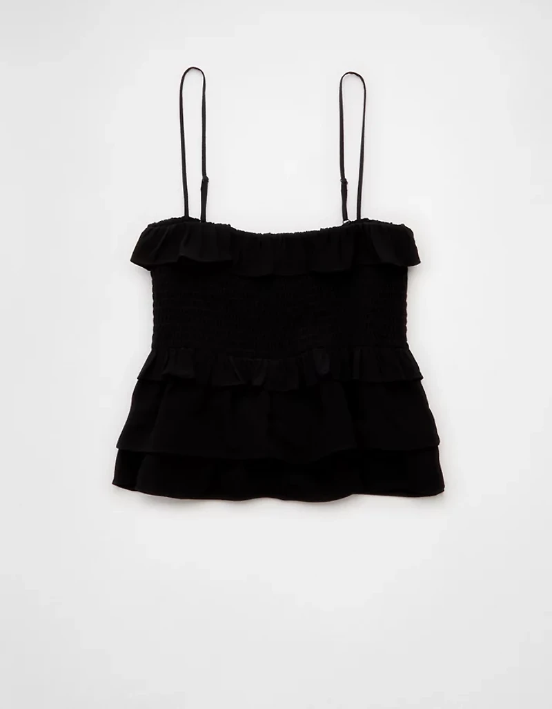 AE Square Neck Smocked Ruffle Cami