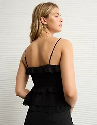 AE Square Neck Smocked Ruffle Cami