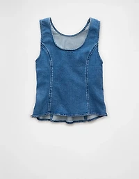 AE High Neck Denim Tank Top