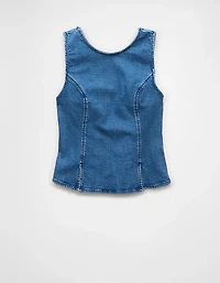AE High Neck Denim Tank Top