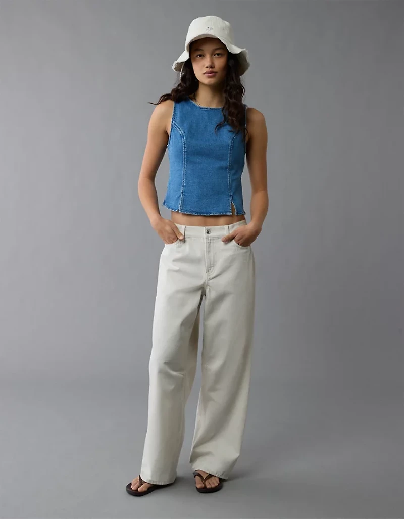 AE High Neck Denim Tank Top