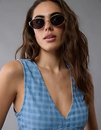 Débardeur nuisette à encolure en V denim AE