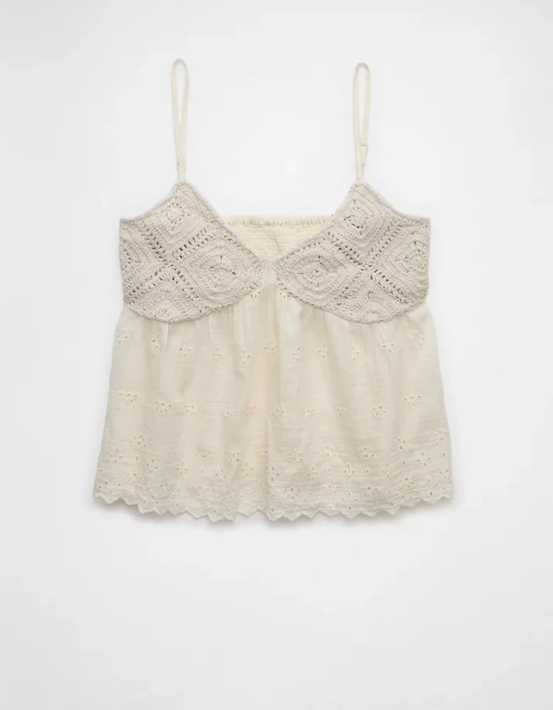 AE Crochet Eyelet Cami