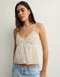 Camisole crochetée à œillets AE