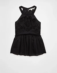 AE Embroidered Halter Tank Top