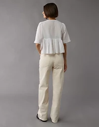 AE Tie Front Bell Flyaway Shirt