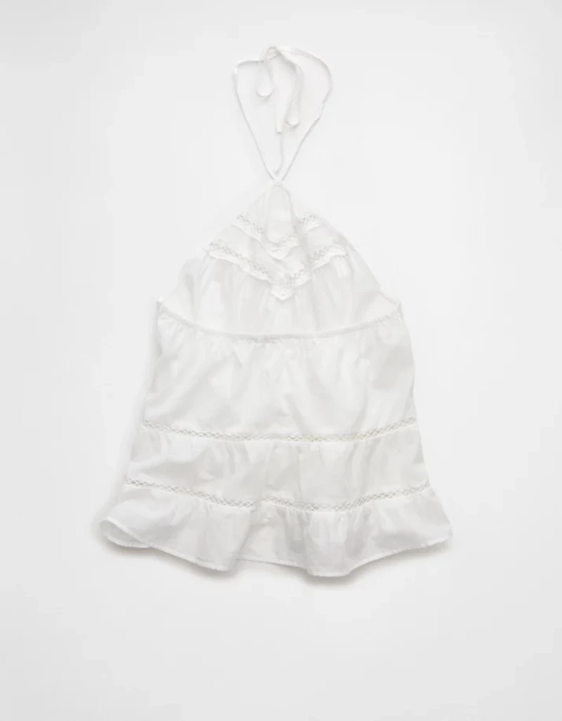 Haut à encolure en Y avec dentelle bain-de-soleil AE